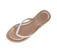 Ciabatte da donna scintillanti con strass per piscina, mare, spiaggia, comode scarpe basse come infradito per attività all'aperto, tempo libero, sandali ariosi con suola antiscivolo per l'uso