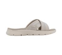 Ciabatte da donna Skechers 141420-DKTP in tessuto di colore beige