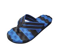Ciabatte da spiaggia da uomo - sandali piatti da uomo sportivi pantofole estive comode scarpe in pelle traspirante infradito da passeggio ciabatta antiscivolo scarpa casual all'aperto, blu, 41 EU