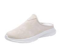 Ciabatte da uomo e donna, da giardino, per il tempo libero, da donna, slip, comode, in ecopelle, alla moda, per lo sport, traspiranti, scarpe da ginnastica, beige., 37.5 EU
