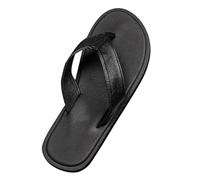 Ciabatte da uomo, infradito estive, da spiaggia, antiscivolo, ad asciugatura rapida, piatti, leggere, da bagno, per vacanze, estate, spiaggia, Nero , 43 EU