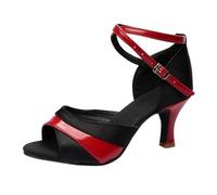 Ciabatte di Gomma Donna Aperte - Sandali Tacco Donna Eleganti Nero Scarpe da Ballo Latino Americano Leggero Cerimonia Sandalo Antiscivolo Traspiranti Confort per Lavoro Chiuse Dietro