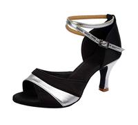 Ciabatte di Gomma Donna Aperte - Tacco Donna Eleganti Nero Scarpe da