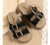 Ciabatte di moda per bambini, nuove scarpe da spiaggia semplici e retrò per ragazze d'estate, ciabatte casual con suola morbida per bambini grandi da usare all'aperto e nella doccia EUR34,EUR35,EUR36,