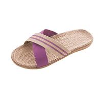 Ciabatte di Paglia Donna, Pantofole Estive, Pantofole Donna Lino Ciabatte Mare Donna Paglia Antiscivolo Colori Pantofole Lino Le Coppie da Case Leggeri Esterno Casa Pantofole di Paglia Slippers