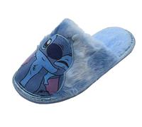 Ciabatte Disney Lilo e Stitch per ragazze, facili da indossare, blu, taglia 12-6, Blu, 12 UK Child