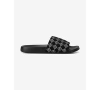 DKNY Zella-Flat Slide, Sandali scorrevoli Donna, Nero/Argento, 37 EU