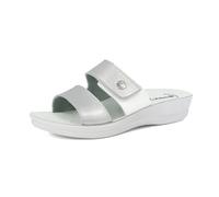 inblu Ciabatte Donna Anatomiche Comfort con Fascia a Strappo Linea Benessere Traspirante Morbide Aperta VR0063 (Argento, 39)