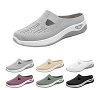 Ciabatte Donna Casa,Ciabatte Ortopediche Donna Estive Pantofole Antiscivolo Chiuse Scarpe con Plantare Estraibile Morbido Traspiranti Sneakers Leggere Casa Comode (Grigio,41)