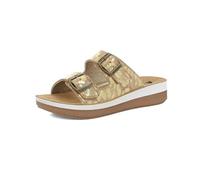 Ciabatte Donna con Doppia Fibbia, Design Leopardato, Plantare in Vera Pelle