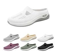 Ciabatte Donna Estive,Ciabatte Ortopediche Donna Estive Pantofole Antiscivolo Chiuse Scarpe con Plantare Estraibile Morbido Traspiranti Sneakers Leggere Casa Comode (Bianco,41)