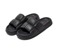 Ciabatte Donna Estive Comode da Casa, Ciabatte Morbide Donna Estive Asciugatura Rapida Super Morbidi Ciabatte da Bagno Aperte Suola Spessa Pantofole a Cuscino Flipflops di G(Size:36-37EU,Color:Nero)