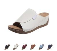 Ciabatte Donna Estive Eleganti con Zeppa Sandali Ortopediche Aperte Supporto Arco Ciabatta Moda Casual Leggeri Comode Pantofole Punta Aperta Antiscivolo Sandalo Elegante da Casa Slippers Spiaggia 2025