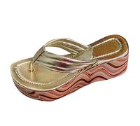 Ciabatte Donna Estive Infradito - Popolare Large Color Thick Bottom Pantofole a Spina di Pesce Slope Heels Beach Sandals Female