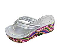 Ciabatte Donna Estive Infradito - Popolare Large Color Thick Bottom Pantofole a Spina di Pesce Slope Heels Beach Sandals Female