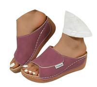 Ciabatte Donna Estive Ortopediche Eleganti Comode Ciabatta Mare con Zeppa Casual Leggeri Sandali Pantofole Punta Aperta Antiscivolo Ciabattina Elegante da Casa Spiaggia Piscina Ciabatte da Passeggio
