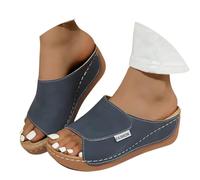 Ciabatte Donna Estive Ortopediche pelle Anatomiche Sandali Pantofole Zeppa Comode da Casa Eleganti Leggere Ciabatte per Fascite Plantare Moda Aperta Antiscivolo Arch Support Sandalo Spiaggia Mare 2025