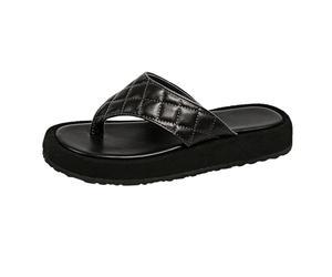 Ciabatte Donna Estive Sandali Donna Estive Comode Eleganti Leggere Comodi Ortopedici in Cuoio Artificiale con Supporto Arco Plantare Durevoli Plateau Strappo per Spiaggia E Trekking Sandalo