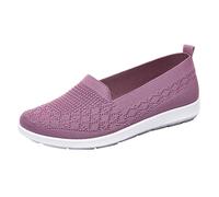 Ciabatte Donna Estive Scarpe Camminata Casual da Leggere e comode Mocassini Estivi in Tessuto Traspirante con Suola Morbida Stile Rilassato Pratico per Ogni Giorno (Purple, 37)