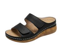 Ciabatte Donna Estive Women's Summer Wedge Sandals Hollowed Out Breathable Thick Sole Comfortable Casual Sandals For Outdoor Wear (36)