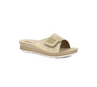 Ciabatte donna fascia strappo con strass Inblu beige