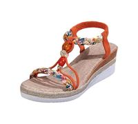 Ciabatte Donna Mare- Scarpe Donna Eleganti Sandali Boho con Perline Plantare Leggero E Comodo Perfetti per Un Look Estivo Casual Versatile