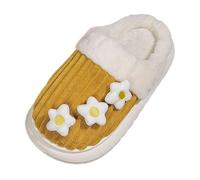 Ciabatte Donna Memory Foam Pelose - Pantofole in Cotone da Donna Modelli di Coppia di Moda Fiore Fondo Piatto Comodo Caldo Antiscivolo Leggero