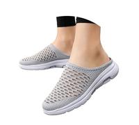 Ciabatte Donna Ortopediche Estive Traspiranti Sportive Sandali Chiusi Donna Slip On Antiscivolo Sabot Passeggio Eleganti Barefoot Mules Senza Lacci Leggere Casual Pianta Larga Comode (39, Grey)