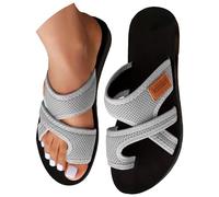 Ciabatte Donna Ortopediche Mesh Infradito Fascite Plantare Eleganti Comode Traspirante Sandali Camminare Con Zeppa Leggere Estive Scarpe Da Passeggio 2025 Sportive Slippers Antiscivolo Piscina