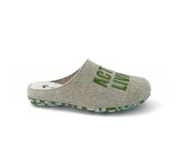 Ciabatte Donna riciclate scritta "Action Living" vegan shoes - Colore: Beige, Taglia: 39
