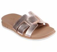 Ciabatte Donna Skechers Desert Kiss Oro Rosa Memory Foam Sughero Casual Comode