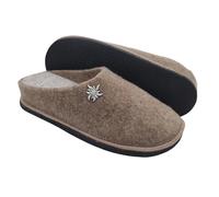 Ciabatte Donna ValGardena Pantofole Invernali da Casa in Lana, Suola in Feltro con Plantare Estraibile (Nocciola, Sistema Taglie Calzature EU, Adulto, Numero, Media, 40)