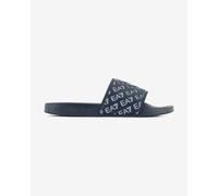 Ciabatte EA7 Beachwear Slides Monogram blu navy bianco - 44