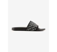 Ciabatte EA7 Beachwear Slides Monogram nero puro bianco - 38