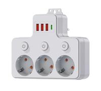 Ciabatte Elettriche Multipresa,Caricatore con Porte Multiple | Protezione dalle Sovratensioni Stazione di Ricarica Portatile - per Dormitorio Universitario, Tavolo, Scrivania da Lavoro, Ufficio, Viagg