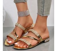 Ciabatte estive da donna con strass e glitter, due stili di indossabilità sia come scarpe da esterno che da interno, adatte per outfit da spiaggia CN35,CN36,CN37,CN38,CN39,CN40,CN41,CN42,CN43Colore un