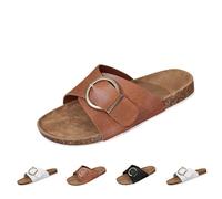 Ciabatte Estive Donna Vendita, Nuovi Ciabatte in Sughero Modello, Sandali Donna Estivi con Fibbia Sandalo, Punta Aperte Pantofole Antiscivolo Gomma Suola Scarpe Sandali Comfort da Casa e Spiaggia
