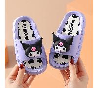 Ciabatte estive Sanrio con cartoni animati (viola-Kuromi), sandali leggeri antiscivolo per interni ed esterni per bambine e bambini, con un comodo design a nuvola, opzioni di abbinamento genitore-figl