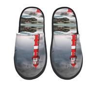 Ciabatte Faro 3D Tra Le Onde Antiscivo Cotone Pantofole Comode Scarpe Da Casa Per Interno Esterno Invernale L