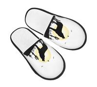 Ciabatte Il Lupo Ulula Sotto La Luna Morbide Pianelle Lavabili Pantofole Per Invernale Casa Esterno L