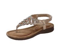 Ciabatte Infradito Estivi Eleganti Donna Comode Sandali Ortopediche con Supporto Arco Plantare Ciabatte Infradito in Pelle Sintetica con Strass Cristalli Antiscivolo per Passeggiate Camminate