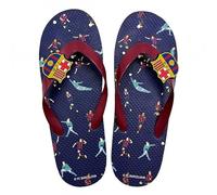 Ciabatte infradito FC Barcelona, unisex, per adulti, 100% EVA, leggere e comode, suola testurizzata antiscivolo, colore blu marino con striscia granata, spiaggia e piscina, blu scuro, 38/39 EU
