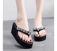 Ciabatte Infradito Pantofola Sandali Sandali Femminili Popolari Indossano Pendio Selvaggio con Infradito Scarpe da Spiaggia Pantofole Antiscivolo-Claro / Transparente_38