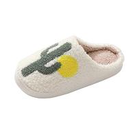 Ciabatte Invernali Pelose Donna - Nuove comode Pantofole in Cotone Invernale per la casa Cactus per Uomini e Donne. Pantofole in Cotone Caldo con Suola Spessa