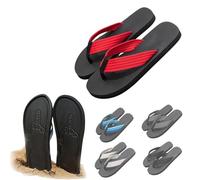 Ciabatte nascoste, Sandalo Antiscivolo Estivo, Infradito da Spiaggia, Ciabatte con Impronte Divertenti, Oggetti di Scena per Feste in Spiaggia(Red,41 EU)