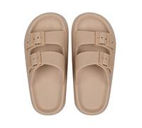 Ciabatte Nuvola Donna Morbide Personalità della moda Pantofole con fondo spesso Sandali Infradito Coppia Estate Donna Sandali da interno for esterni Sandali da esterno Estate Beach Slide(Khaki,35-36)