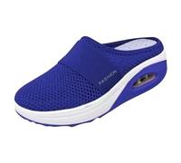Ciabatte Ortopediche Donna con Cuscino d'Aria, Scarpe Donna Ortopediche Estive Leggere Camminata Pantofole in Rete Sneakers Morbido Slip-On Ciabatte Zeppa da Esterno
