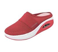 Ciabatte Ortopediche Donna con Cuscino d'Aria, Scarpe Donna Ortopediche Estive Leggere Camminata Pantofole in Rete Sneakers Morbido Slip-On Ciabatte Zeppa da Esterno
