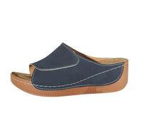Ciabatte Ortopediche Donna Estive Comodi Eleganti Ciabatte con Zeppa Casual Leggeri Sandali Ortopedici Pantofole Spiaggia Piscina Pelle Cuoio Ciabatta Mare Aperte Antiscivolo Doccia Ciabattina Slipper