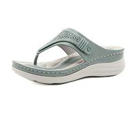 Ciabatte Ortopediche Donna Estive, Sandali Infradito da Donna con Supporto Ad Arco, Estate Sandali da Spiaggia Del Correttore Dell'Alluce Valgo, Fascite Plantare Sandali Donna E(Size:39EU,Color:verde)